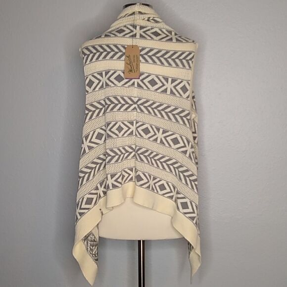 Woolrich Ponsford Long Knit Open Vest Nordic Woman's Medium - Picture 3 of 6